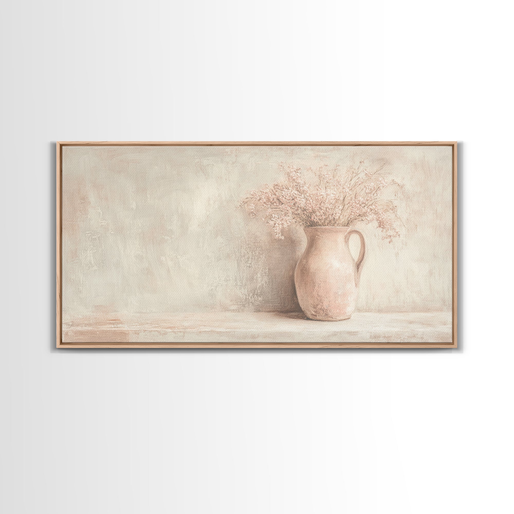 Cute Boho Wall Art For Kitchen or Dining Room, Oil Painting Of a Flower Pot, Cute Decor Idea, Cute Wall Art, Gift For Her