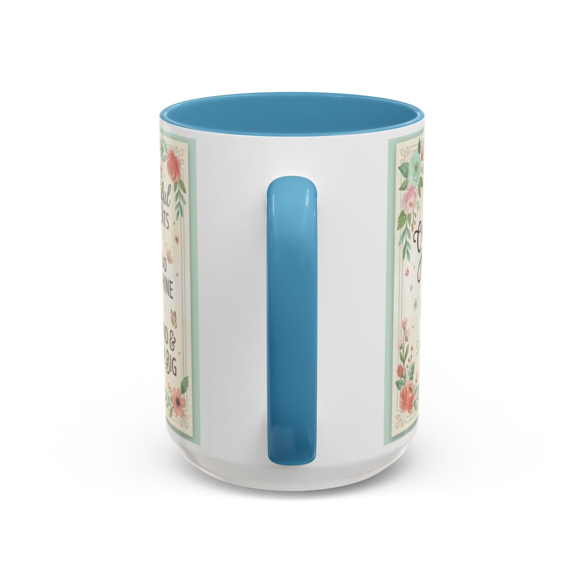 Sugarboo Shoppe Floral Accent Coffee Mug — "Collect Beautiful Moments" Inspirational Ceramic Mug (11/15oz)