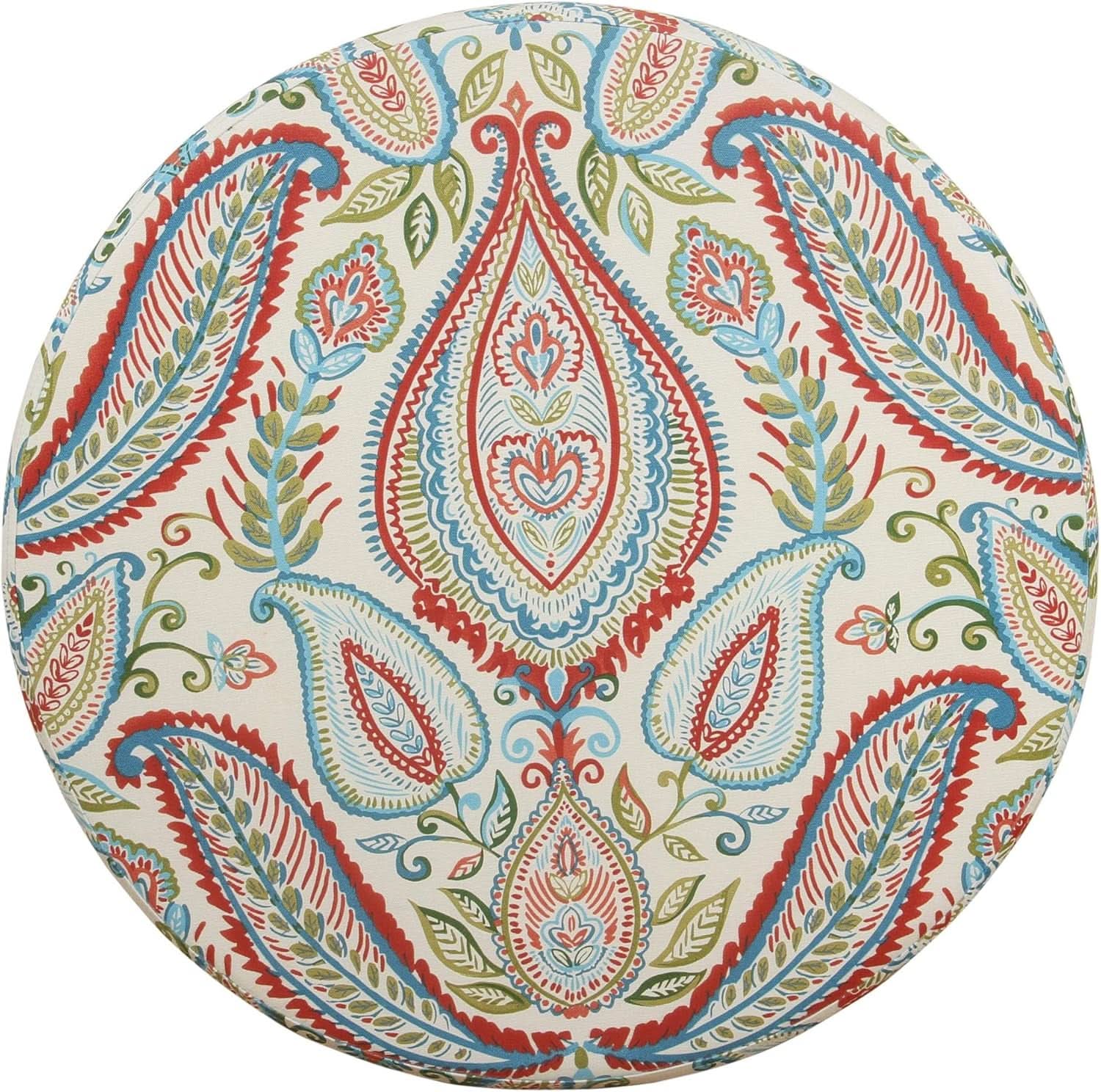 Large Upholstered Round Storage Ottoman