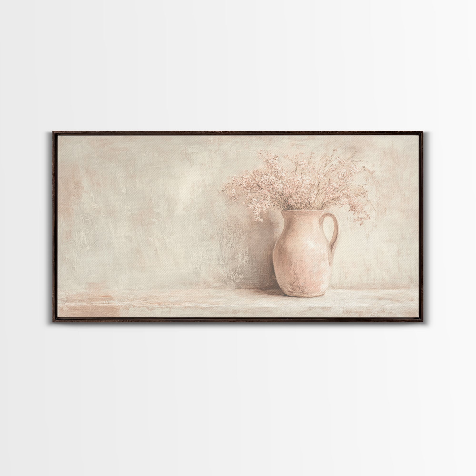 Cute Boho Wall Art For Kitchen or Dining Room, Oil Painting Of a Flower Pot, Cute Decor Idea, Cute Wall Art, Gift For Her