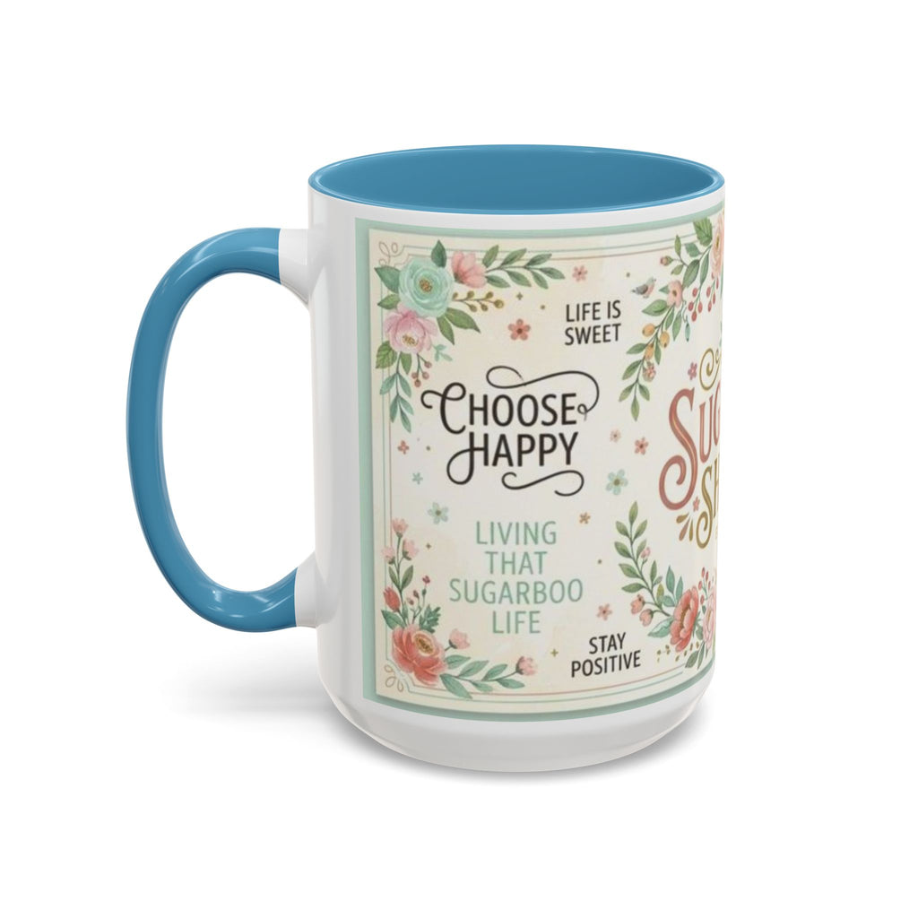 Sugarboo Shoppe Floral Accent Coffee Mug — "Collect Beautiful Moments" Inspirational Ceramic Mug (11/15oz)