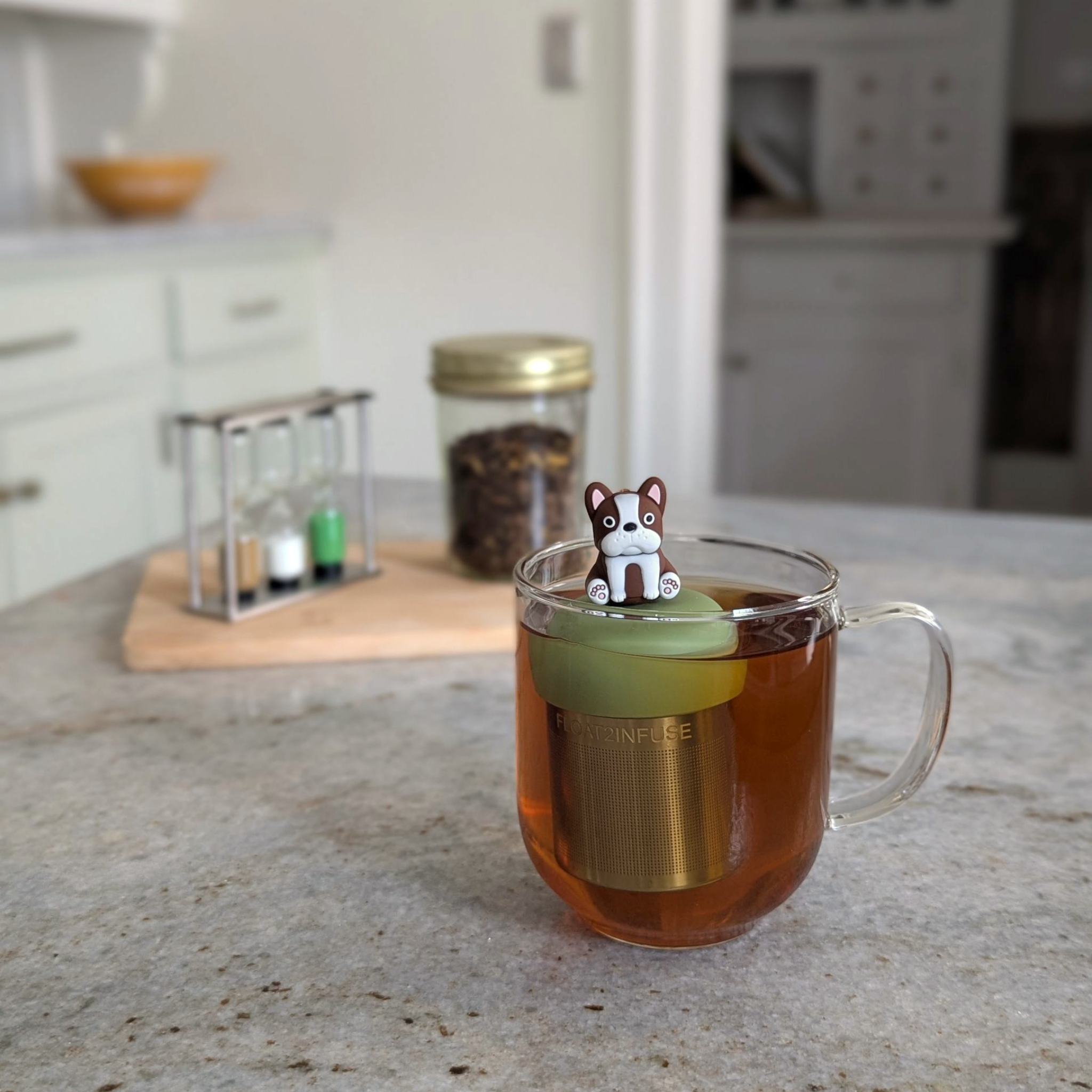 Floating Brown Terrier Dog Tea Infuser - Cute Animal Tea Infuser for Loose Leaf Tea