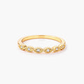 Gold Plated Sextus Marquise Delicate Stackable Ring