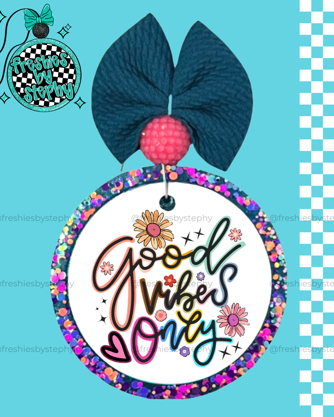 Good Vibes Only Car Air Freshener | Positive Cute Aesthetic Freshie