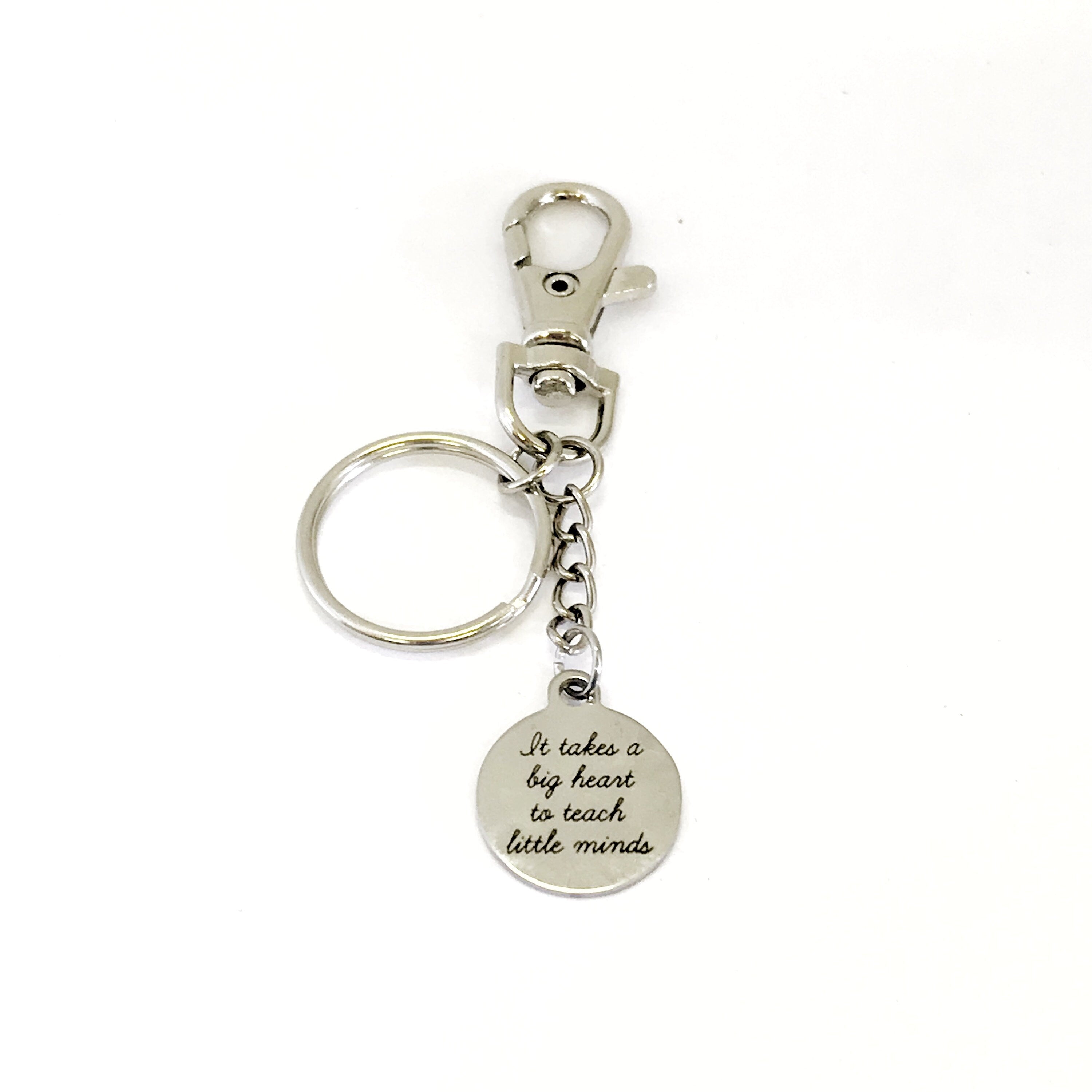 Teacher Gift, Teacher Keychain, It Takes A Big Heart To Teach Little Minds Keychain, Back To School Gift, Preschool Teacher Gift
