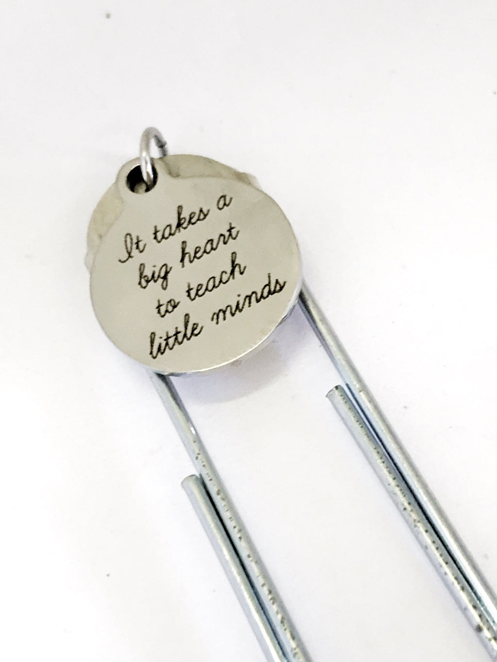 Planner Bookmark, Teacher Bookmark, It Takes A Big Heart To Teach Little Minds, Planner Accessories, Planner Charm, Teacher Gifts