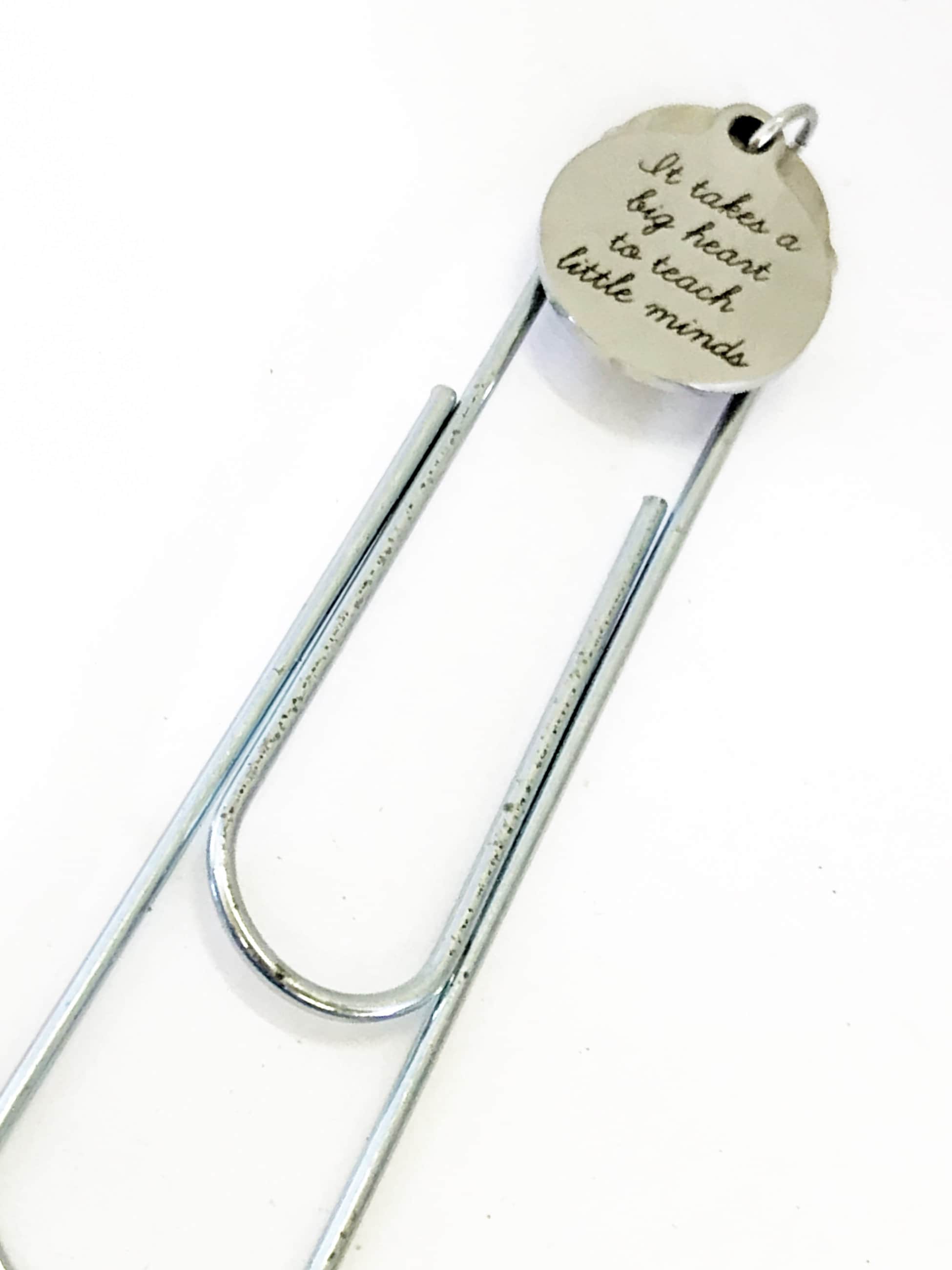 Planner Bookmark, Teacher Bookmark, It Takes A Big Heart To Teach Little Minds, Planner Accessories, Planner Charm, Teacher Gifts