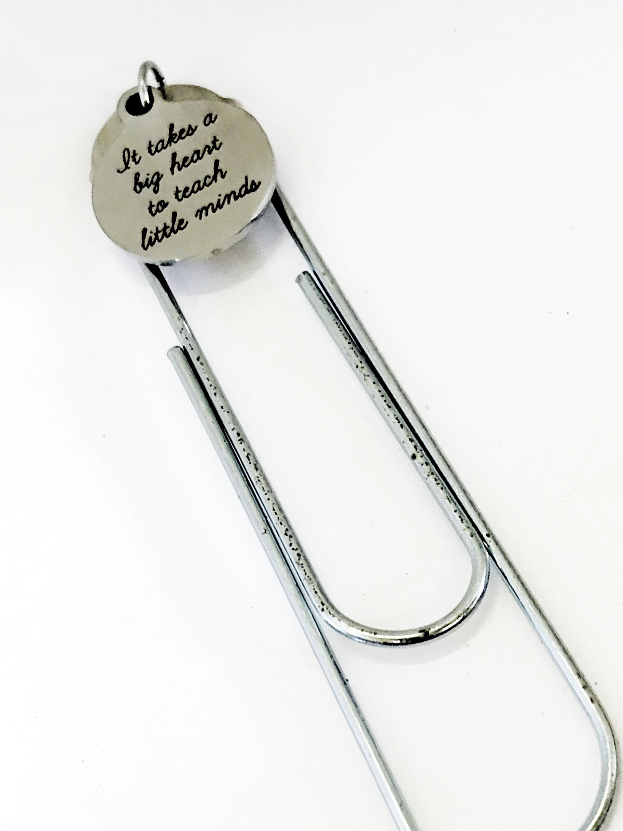 Planner Bookmark, Teacher Bookmark, It Takes A Big Heart To Teach Little Minds, Planner Accessories, Planner Charm, Teacher Gifts