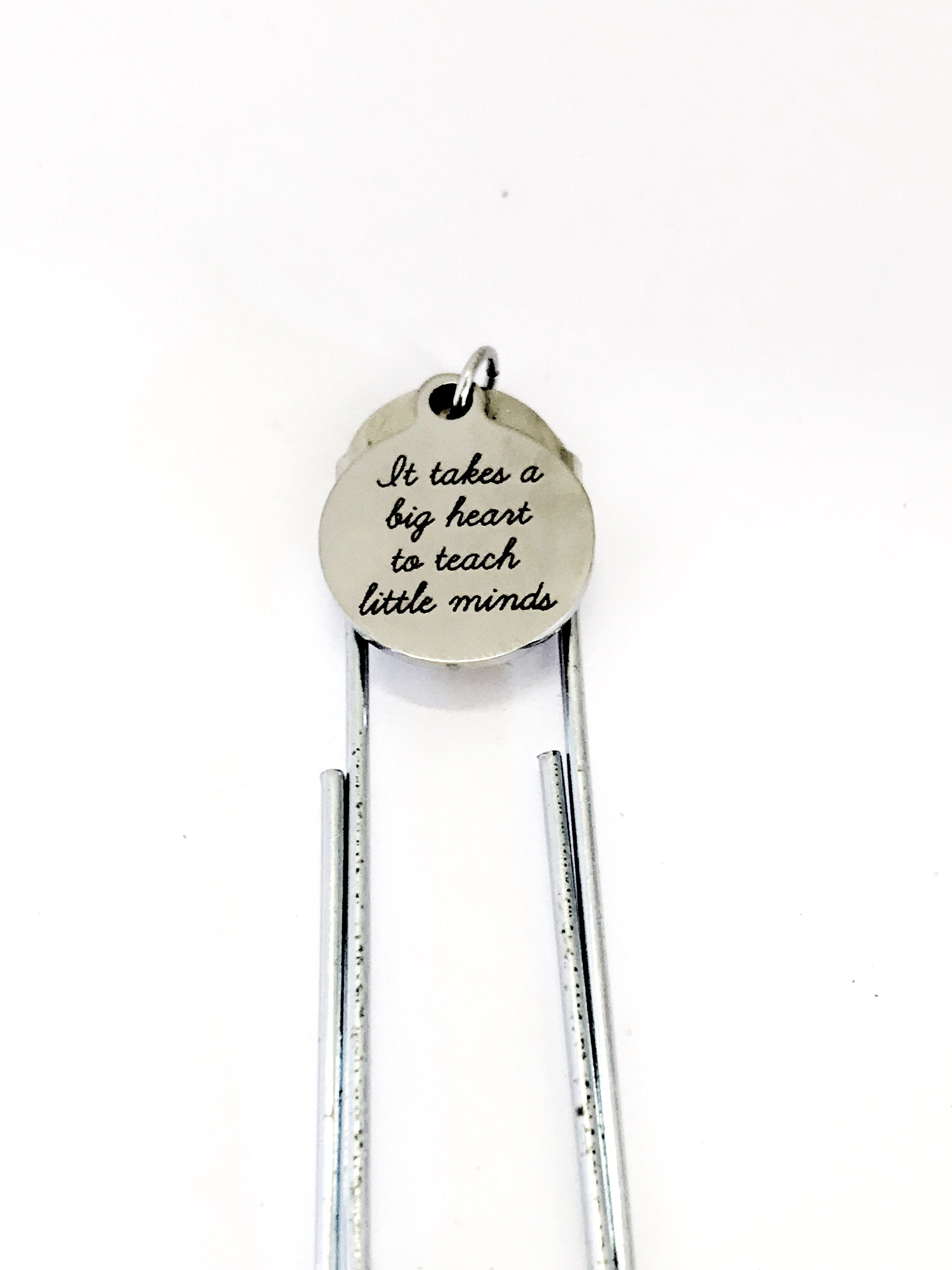 Planner Bookmark, Teacher Bookmark, It Takes A Big Heart To Teach Little Minds, Planner Accessories, Planner Charm, Teacher Gifts