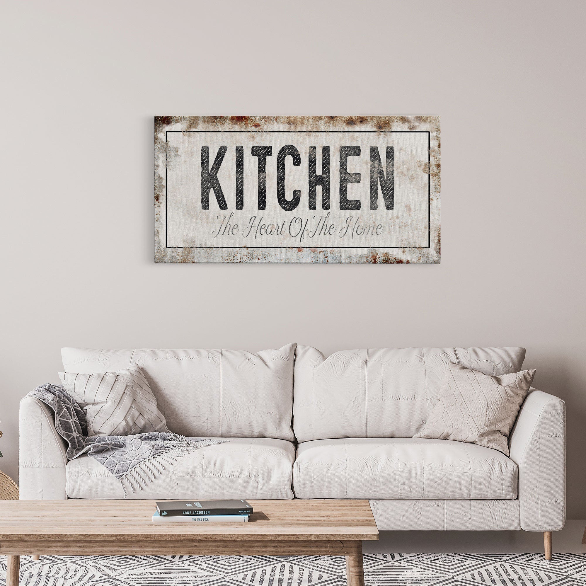 Kitchen is the Heart of the Home Canvas Sign