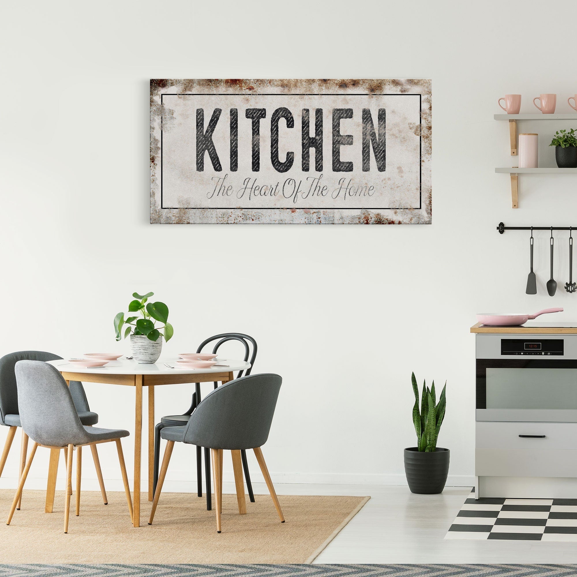 Kitchen is the Heart of the Home Canvas Sign