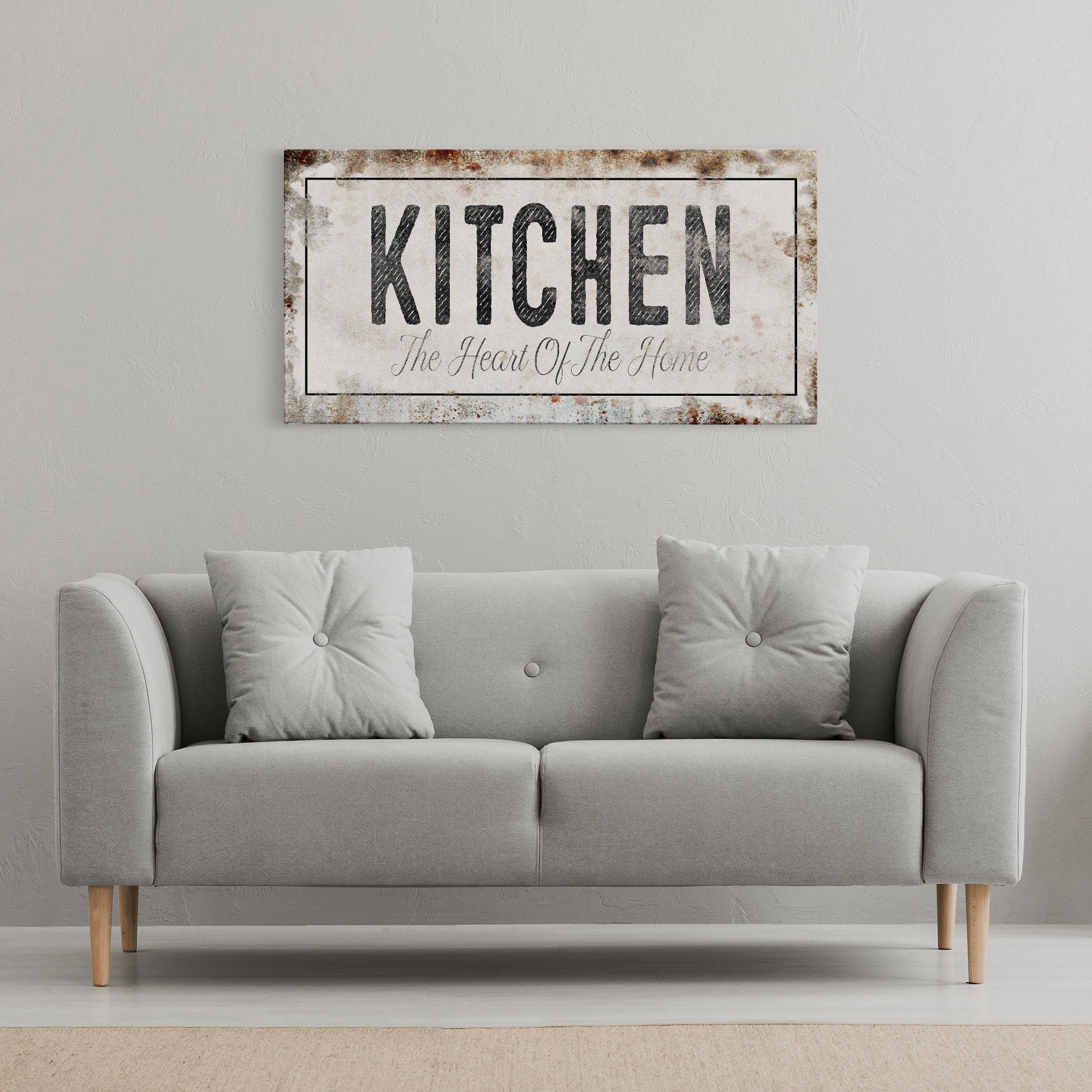 Kitchen is the Heart of the Home Canvas Sign