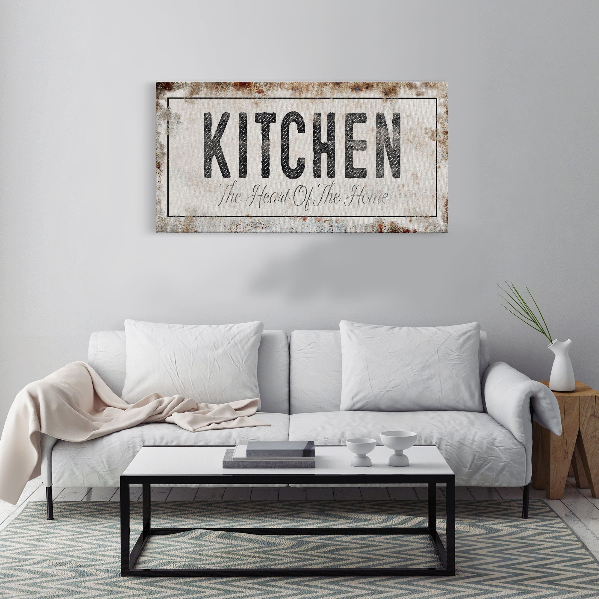 Kitchen is the Heart of the Home Canvas Sign
