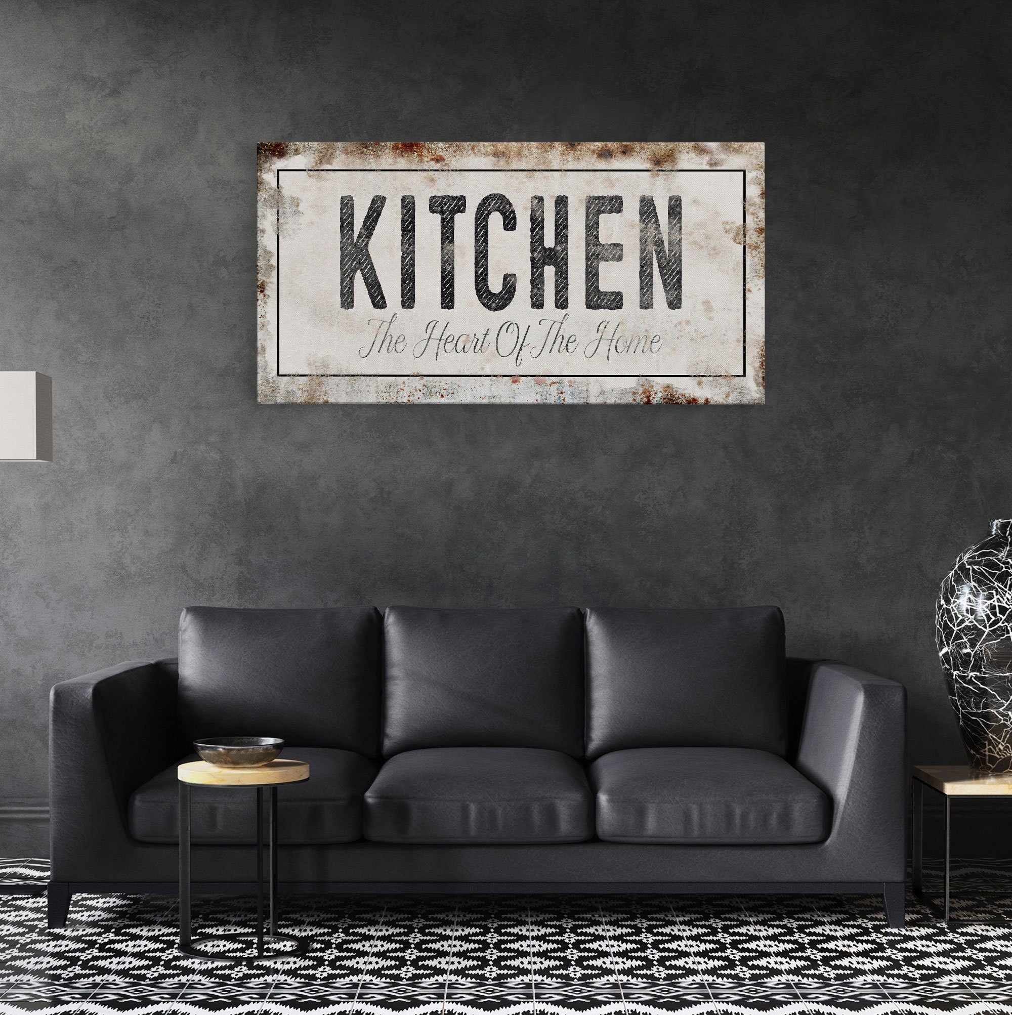 Kitchen is the Heart of the Home Canvas Sign
