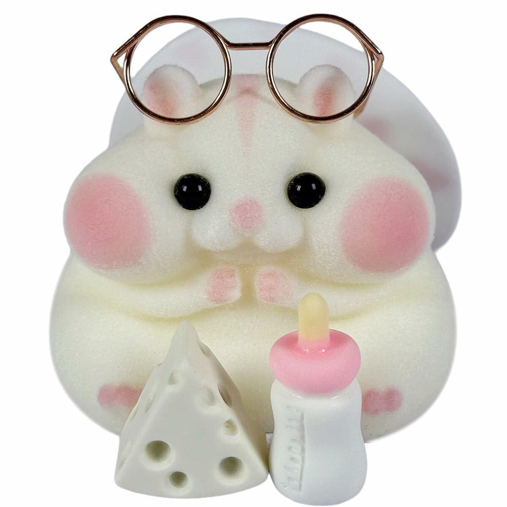 Generic Handmade Taba Squishy Hamster Toy Soft Silicone Mochi White