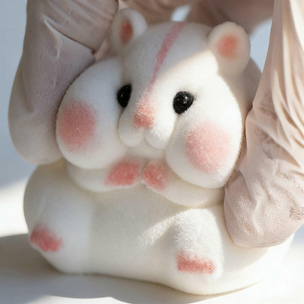 Generic Handmade Taba Squishy Hamster Toy Soft Silicone Mochi White