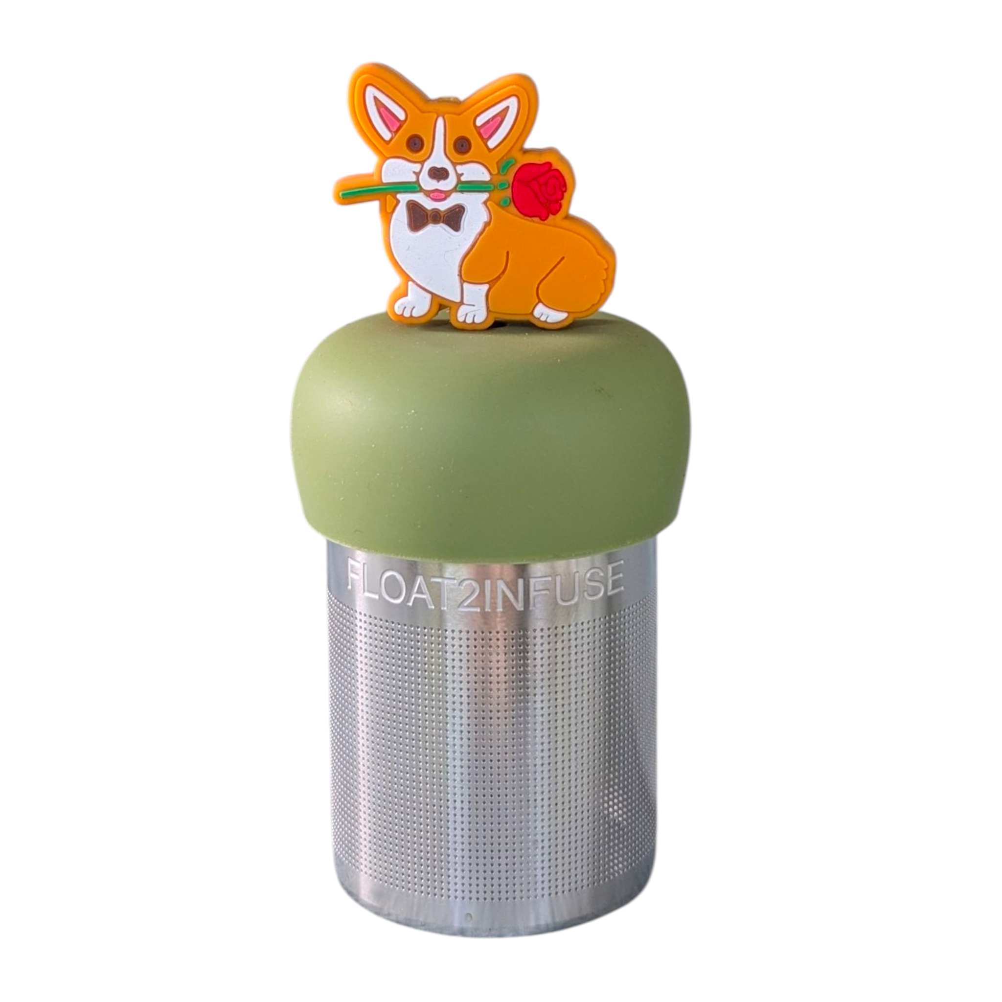 Floating Rose Corgi Tea Infuser - Cute Animal Tea Infuser for Loose Leaf Tea